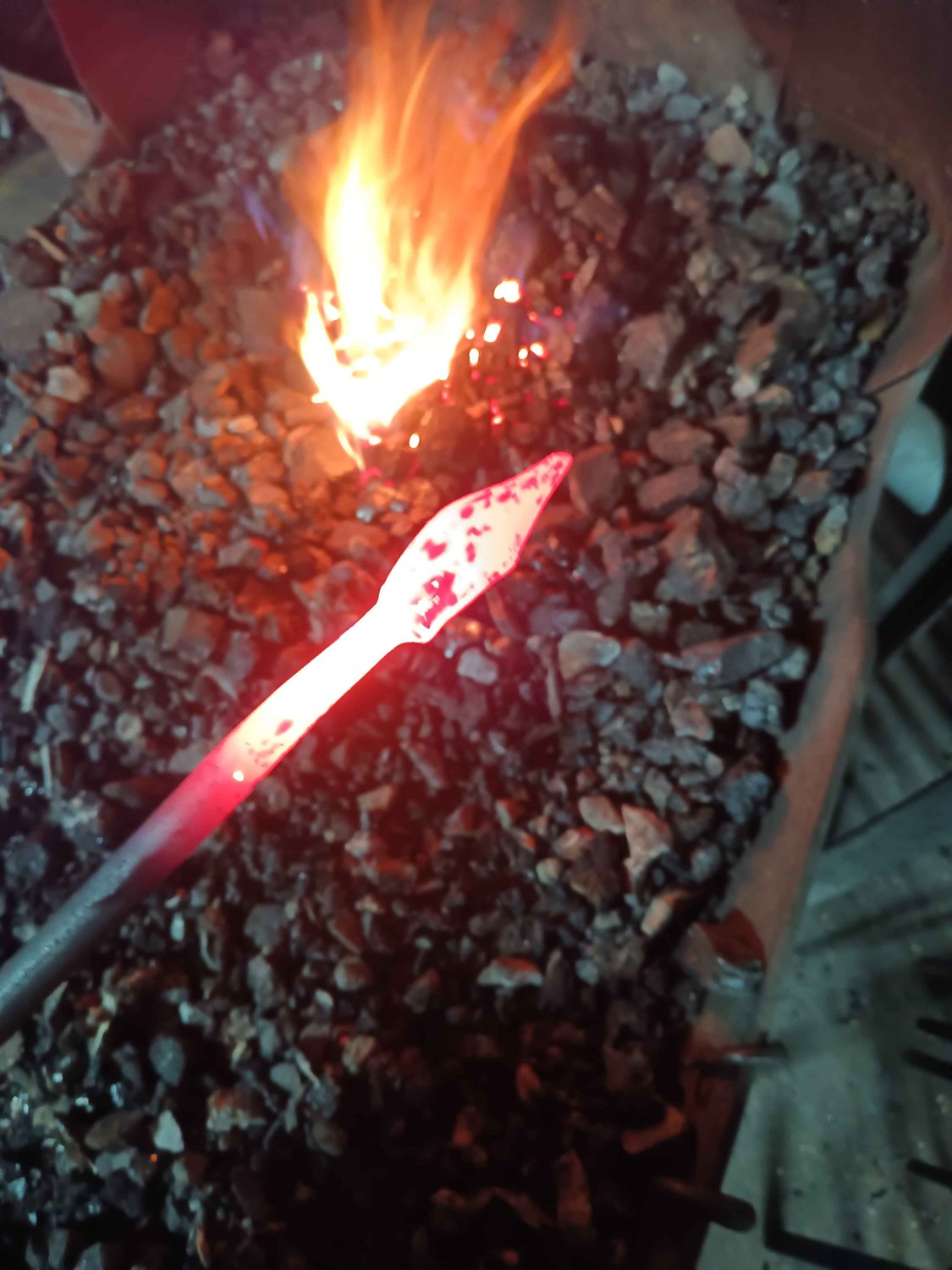 Hand-forged piece