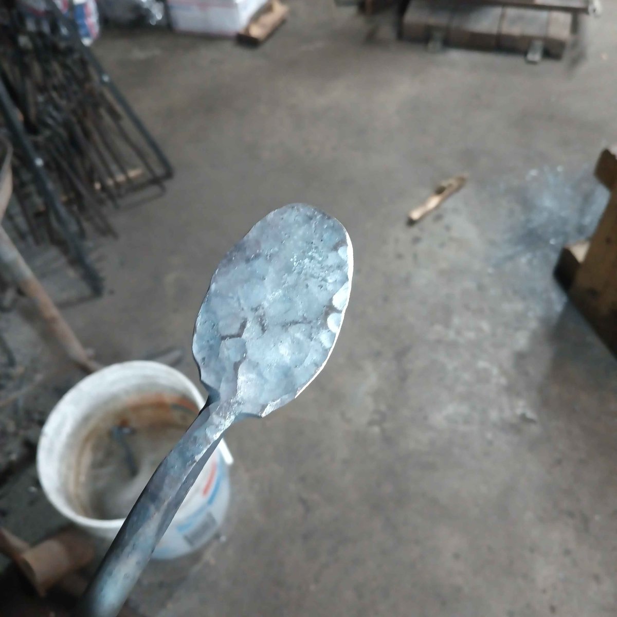 Hand-forged piece